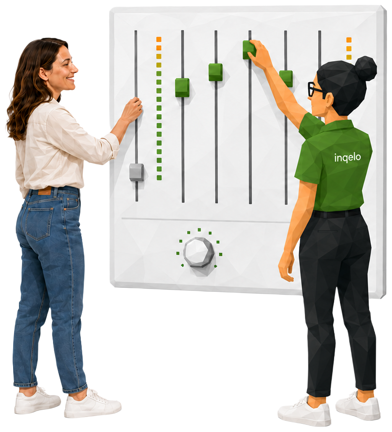 An Inqelo guide and a customer tuning the settings that matter to their business.